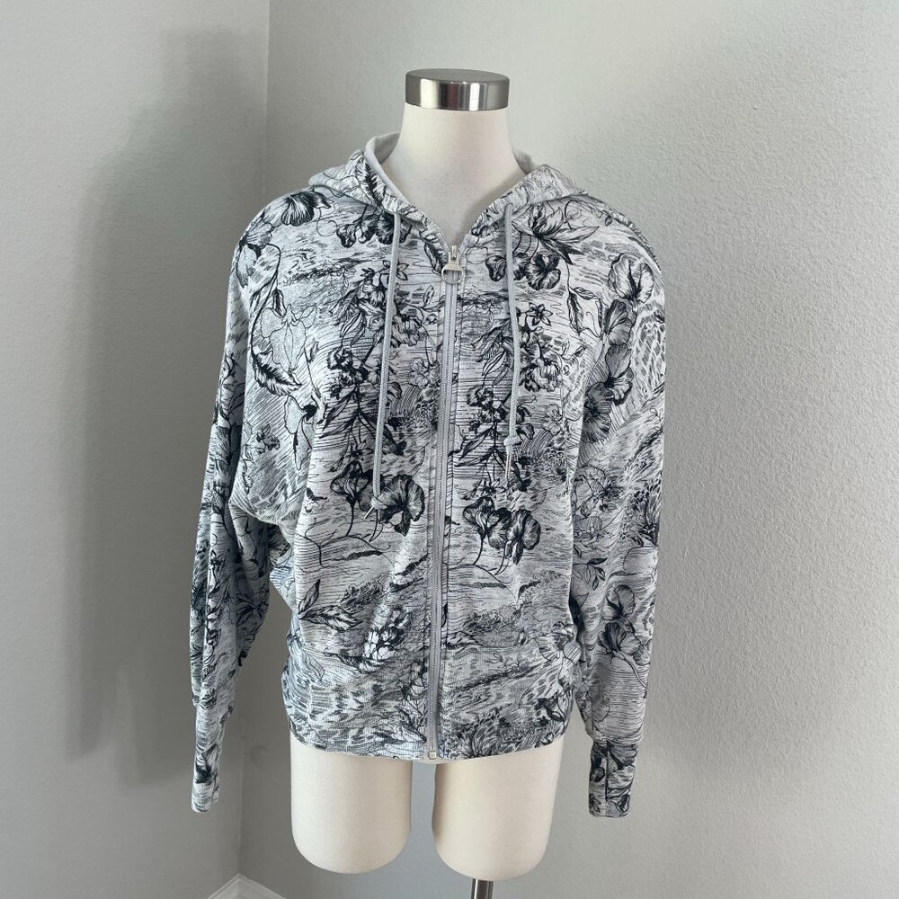 ATHLETA Womens Medium Balance Eden Floral Zipped Jacket‎ Hoodie Sweatshirt